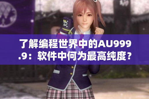 了解编程世界中的AU999.9：软件中何为最高纯度？