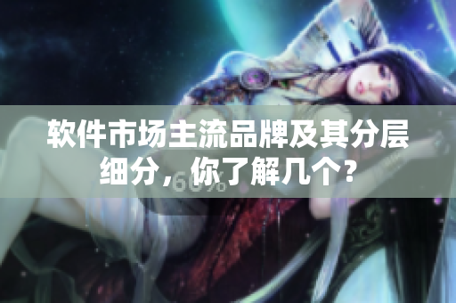 软件市场主流品牌及其分层细分，你了解几个？