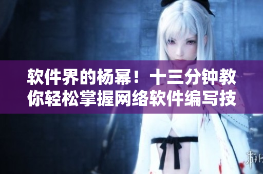 软件界的杨幂！十三分钟教你轻松掌握网络软件编写技巧！