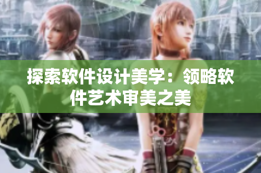 探索软件设计美学：领略软件艺术审美之美