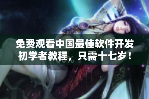 免费观看中国最佳软件开发初学者教程，只需十七岁！