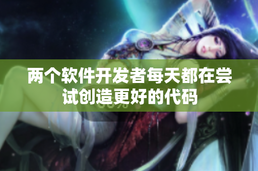 两个软件开发者每天都在尝试创造更好的代码