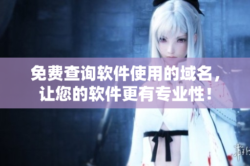 免费查询软件使用的域名，让您的软件更有专业性！