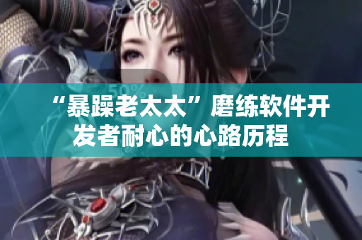 “暴躁老太太”磨练软件开发者耐心的心路历程