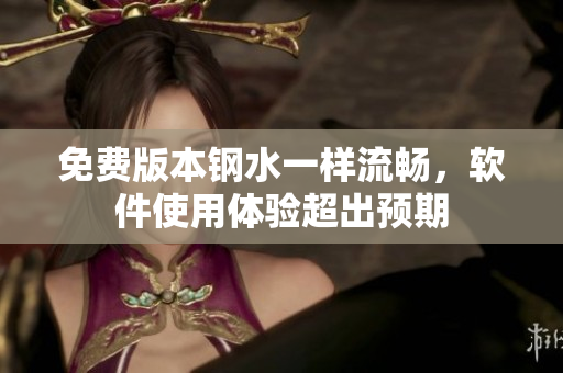 免费版本钢水一样流畅，软件使用体验超出预期