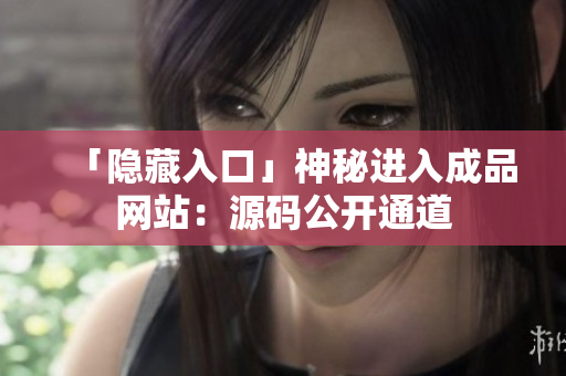 「隐藏入口」神秘进入成品网站：源码公开通道