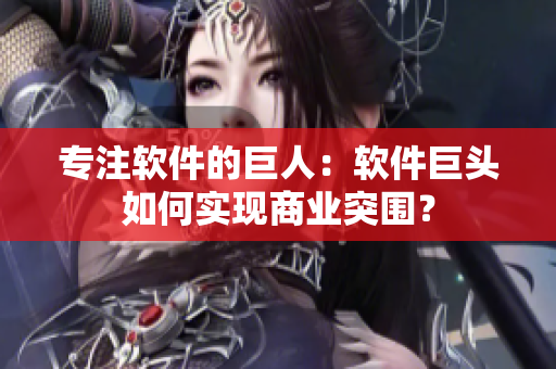 专注软件的巨人：软件巨头如何实现商业突围？