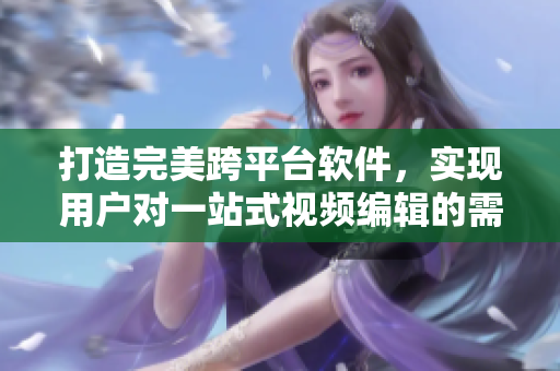 打造完美跨平台软件，实现用户对一站式视频编辑的需求