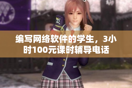 编写网络软件的学生，3小时100元课时辅导电话