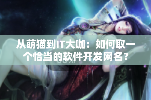 从萌猫到IT大咖：如何取一个恰当的软件开发网名？