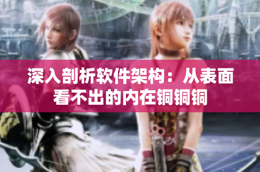 深入剖析软件架构：从表面看不出的内在铜铜铜