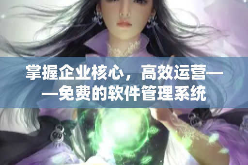 掌握企业核心，高效运营——免费的软件管理系统