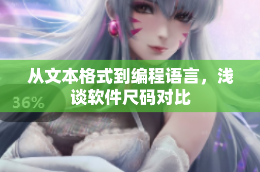 从文本格式到编程语言，浅谈软件尺码对比