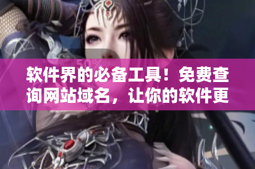 软件界的必备工具！免费查询网站域名，让你的软件更专业