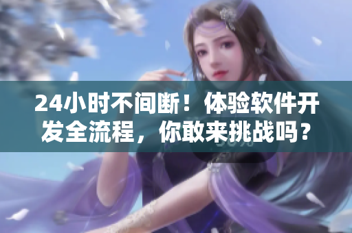 24小时不间断！体验软件开发全流程，你敢来挑战吗？