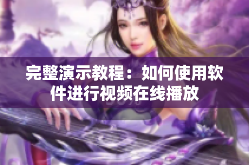 完整演示教程：如何使用软件进行视频在线播放