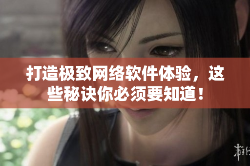 打造极致网络软件体验，这些秘诀你必须要知道！
