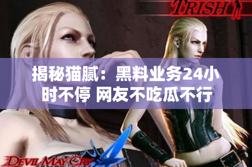 揭秘猫腻：黑料业务24小时不停 网友不吃瓜不行