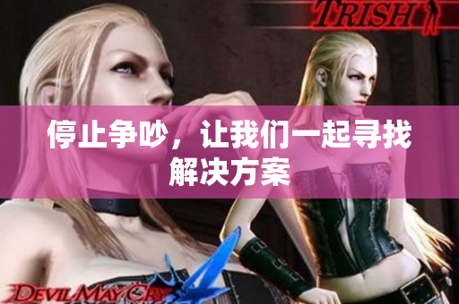 停止争吵，让我们一起寻找解决方案