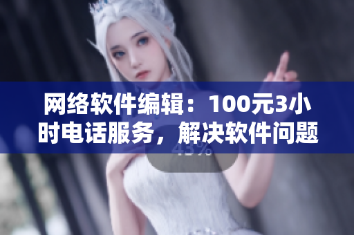 网络软件编辑：100元3小时电话服务，解决软件问题