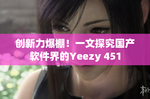 创新力爆棚！一文探究国产软件界的Yeezy 451