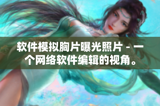 软件模拟胸片曝光照片 - 一个网络软件编辑的视角。