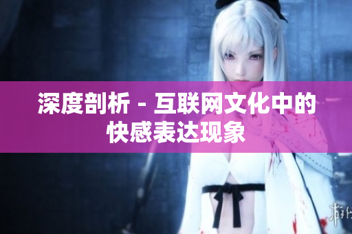 深度剖析 - 互联网文化中的快感表达现象
