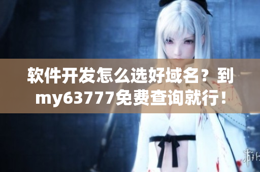 软件开发怎么选好域名？到my63777免费查询就行！