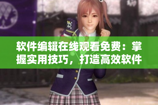 软件编辑在线观看免费：掌握实用技巧，打造高效软件！