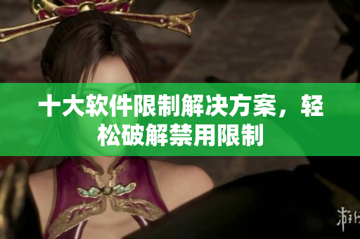 十大软件限制解决方案，轻松破解禁用限制