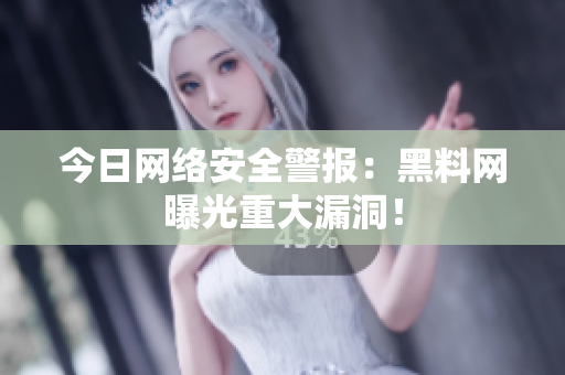 今日网络安全警报：黑料网曝光重大漏洞！