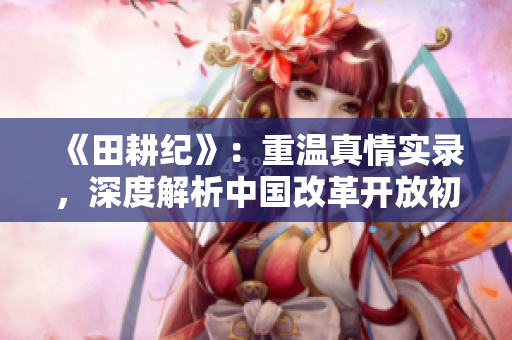 《田耕纪》：重温真情实录，深度解析中国改革开放初期百姓生活