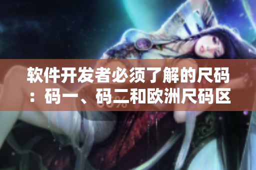 软件开发者必须了解的尺码：码一、码二和欧洲尺码区别详解