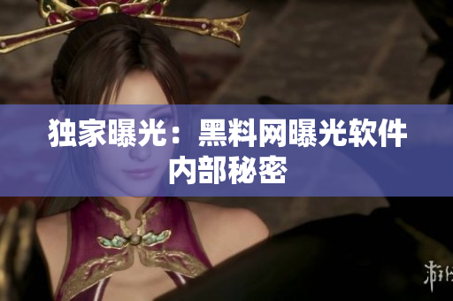 独家曝光：黑料网曝光软件内部秘密