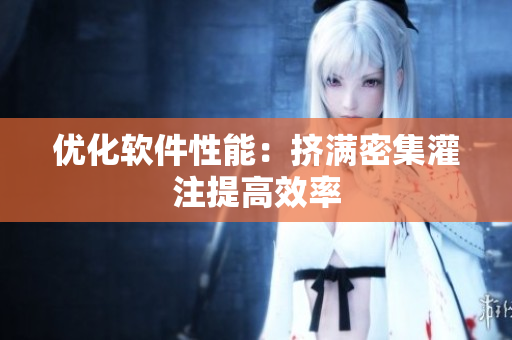 优化软件性能：挤满密集灌注提高效率