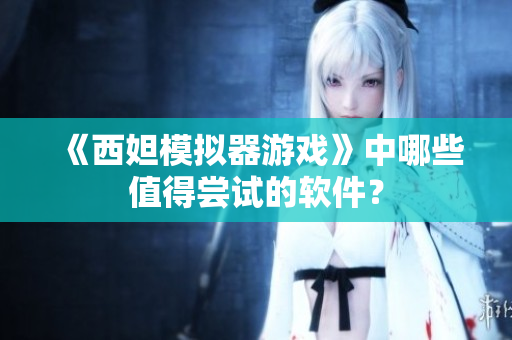 《西妲模拟器游戏》中哪些值得尝试的软件？