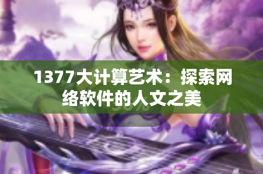 1377大计算艺术：探索网络软件的人文之美