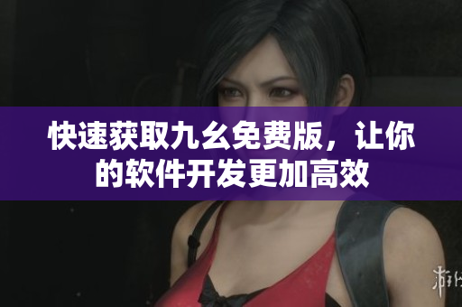 快速获取九幺免费版，让你的软件开发更加高效