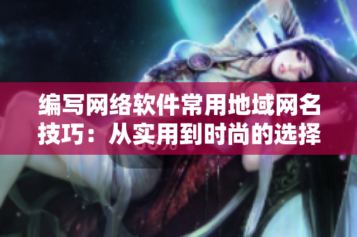 编写网络软件常用地域网名技巧：从实用到时尚的选择指南