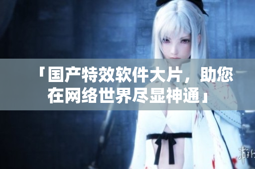 「国产特效软件大片，助您在网络世界尽显神通」