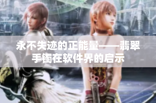 永不失迹的正能量——翡翠手镯在软件界的启示