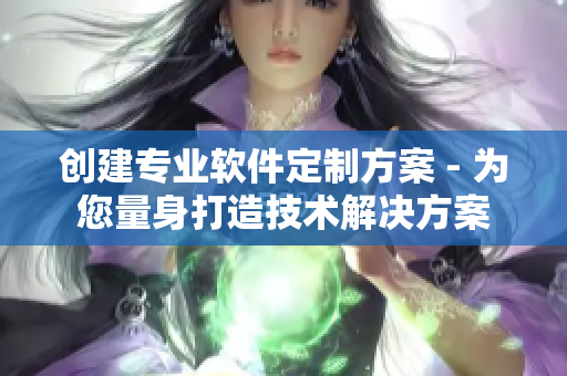 创建专业软件定制方案 - 为您量身打造技术解决方案