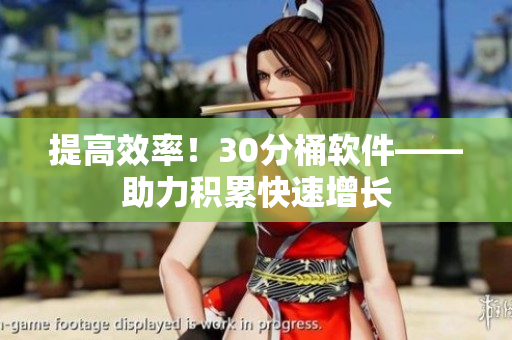 提高效率！30分桶软件——助力积累快速增长