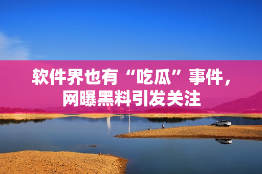 软件界也有“吃瓜”事件，网曝黑料引发关注