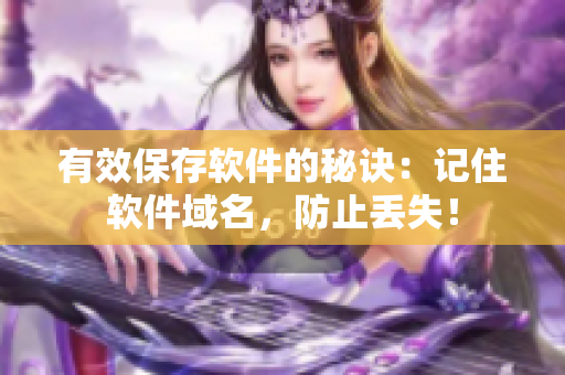 有效保存软件的秘诀：记住软件域名，防止丢失！