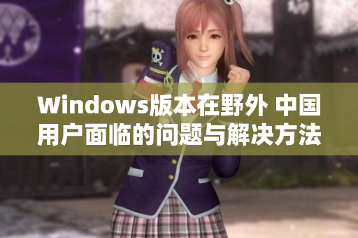 Windows版本在野外 中国用户面临的问题与解决方法