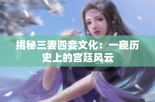 揭秘三妻四妾文化：一窥历史上的宫廷风云