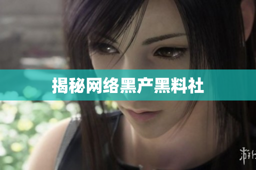揭秘网络黑产黑料社